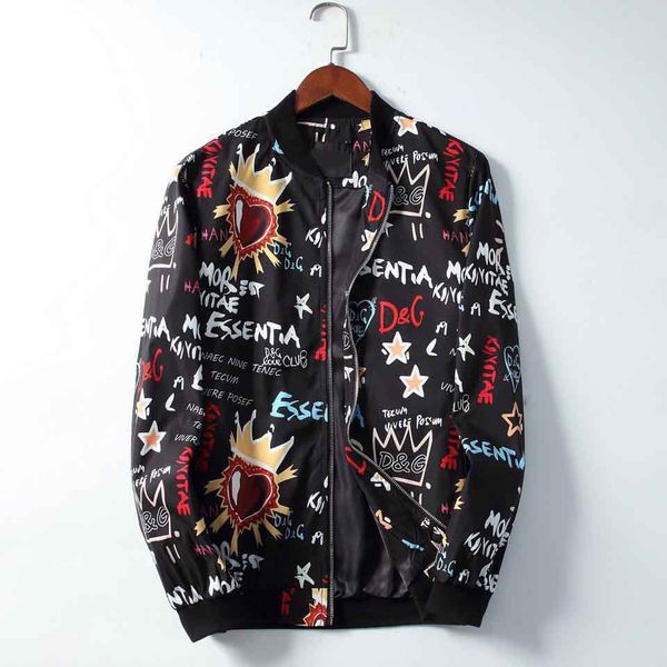 

mens 2020 autumn clothes fashion mens jacket coat printed mens hoodie casual sport veste male 3xl female jackets windbreak, Black;brown