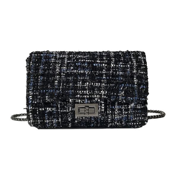 

new trend women handbag square package fashion shoulder bag woman blue