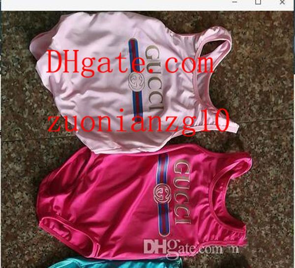 

Ins best selling high end one -piece baby girls jumpsuits swimwear printing letter swimsuit kids beach clothing 2T-8T A-L1