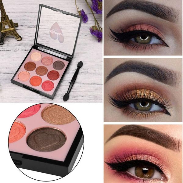 

9 color pearl glitter eye shadow powder palette maeyeshadow cosmetic makeup