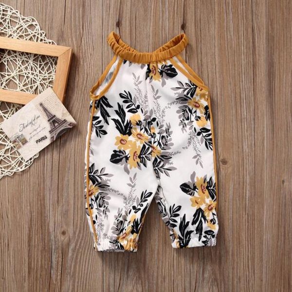 

baby girls clothing infant baby girls floral sleeveless summer jumpsuit romper clothes outfits set girls'broken flower sleeveless back-, Blue