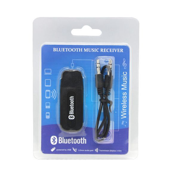 

portable usb bluetooth stereo music receiver adapter wireless car audio 3.5mm bluetooth receiver dongle for speaker mp3