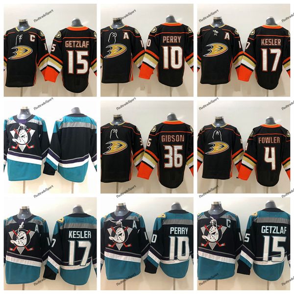 

2019 anaheim ducks hockey jerseys mens 10 corey perry 15 ryan getzlaf 17 ryan kesler 36 john gibson 4 cam fowler black hockey shirts s-xxxl, Black;red