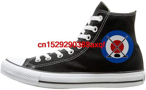

canvas shoes curling sport fashion high-lace ups sneaker for men women, Black