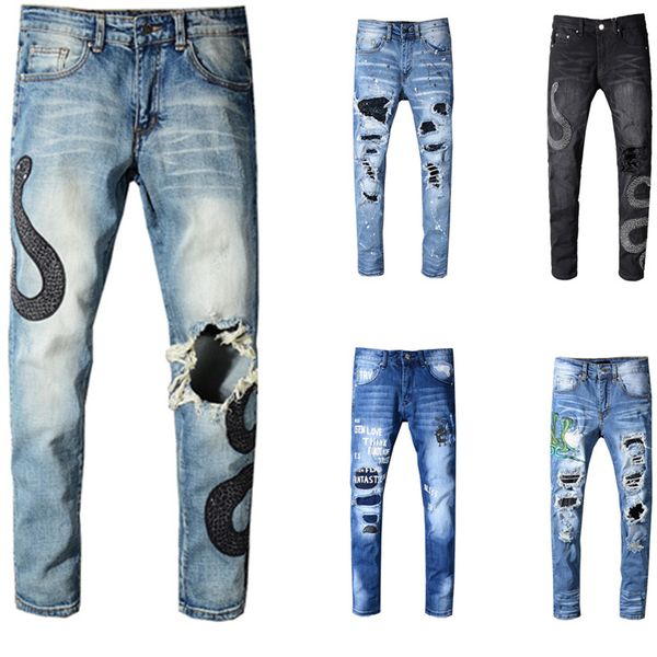

Brand ami ri men 039 jean lim motorcycle moto biker denim jean men 039 de igner cla ic jean luxury brand trou er men 039 pant