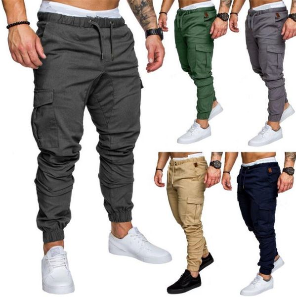 

mens designer mens joggers sweatpants casual men trousers overalls military tactics pants elastic waist cargo pants fashion jogger pants, Black