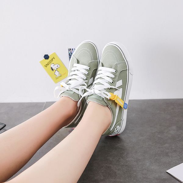

women casual shoes new low-canvas shoes women fashion sneakers wild and breathable vulcanize light pouplar, Black