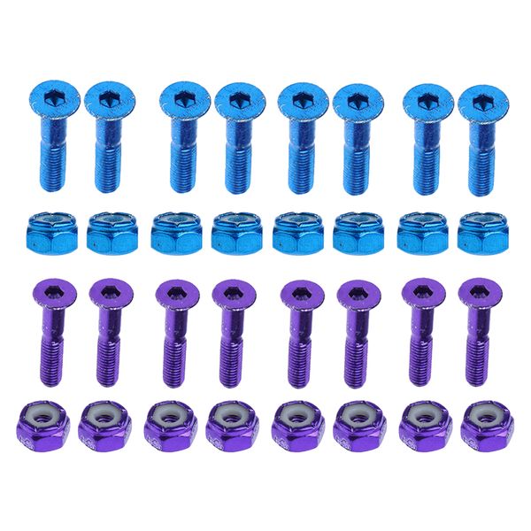 

16pcs replacement skateboard truck hardware set longboard