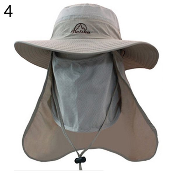 

outdoors fishing sun-resistant breathable long neck cover flap hat cap sunhat, Black;white