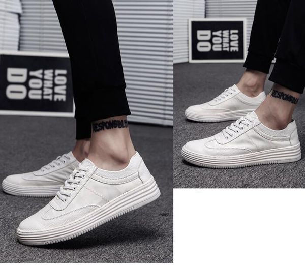 

casual shoes for men triple white comfortable lether designer shoes mens trainers sports sneakers size 40-44, Black