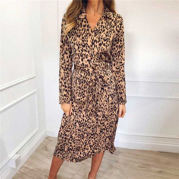 

women casual fashion leopard print dresses, 2019 summer long sleeve empire asymmetrical shirt dress chiffon size s-xxl, Black;gray