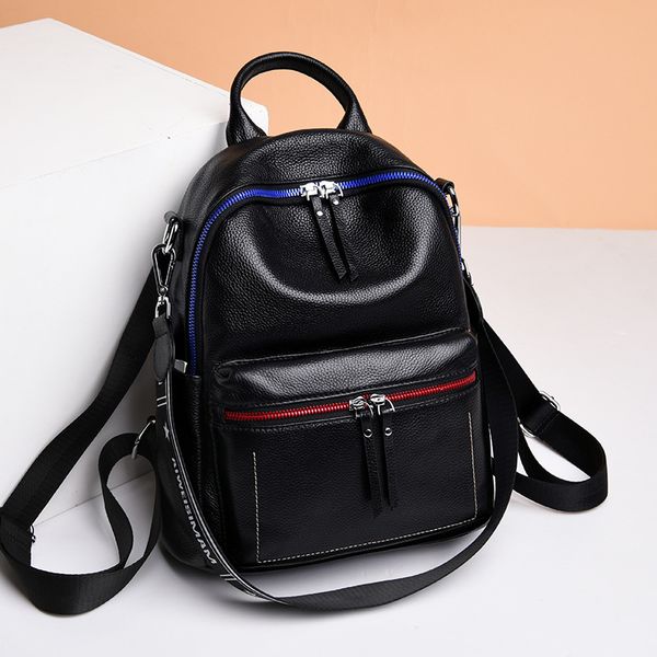 

backpack women 2020 new fashion wild first layer ladies backpack leather soft leather college cowhide large capacity