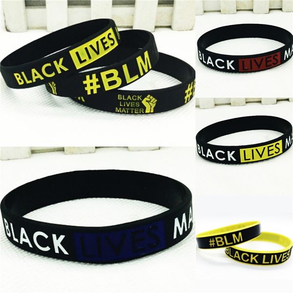 

black lives mattersilicone bracelets for men stainless steel curved moon card hand chain mens jewelry for valentine gifts #70388