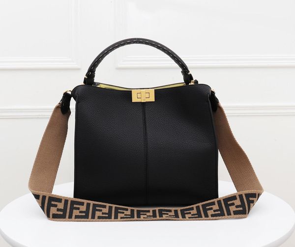 

kelli classic bags totes high capacity shoulder bags women elegant purses genuine leather lady crossbody bag handbags 5-47 a, White