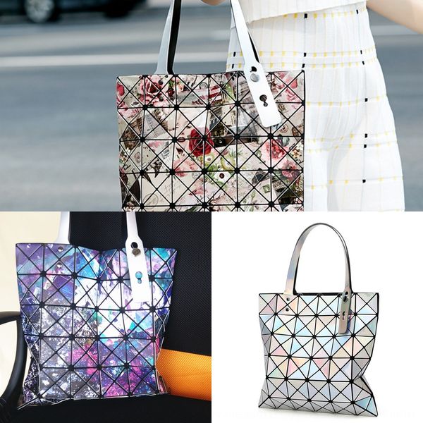 

variable folding shoulder hand shoulder women's hand bag lingge printed zipper women's big bag