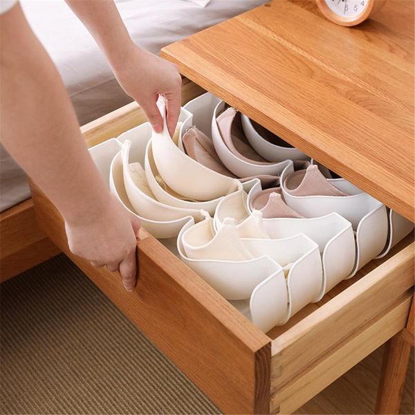 

multi-size foldable storage boxes underwear closet drawer divider lidded closet organizer for ties socks bra underwear#r