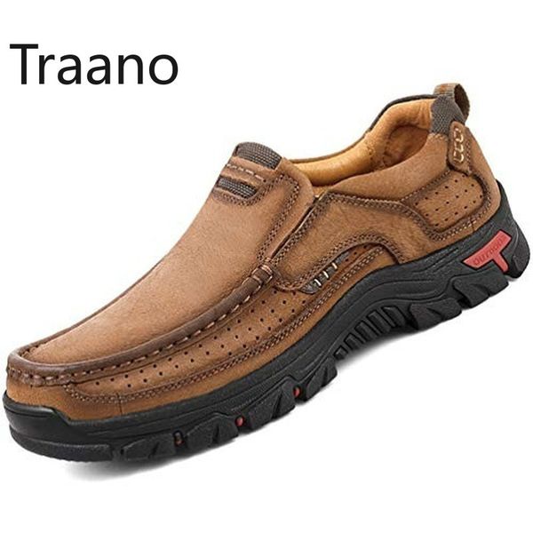 

genuine leather casual shoes men summer sneakers loafers breathable comfortable walking shoes fashion men business driving, Black