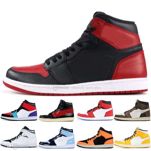 

New 1 High OG Travis Scotts Basketball shoes Spiderman Couture UNC 1s top 3 Mens Homage To Home Bred Banned Sport Designer Sneakers Trainers