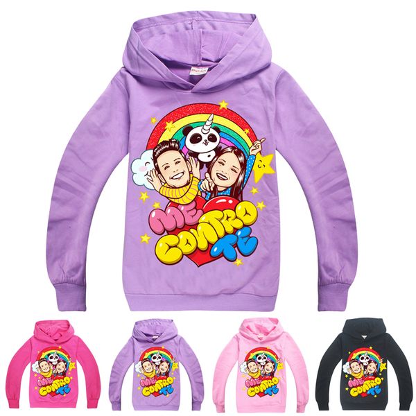 

me contro te printed kids hoodies spring and autumn 4 colors 6-14t kids girls pullover hoodies sweatshirts kids designer clothes dhl ss301, Black