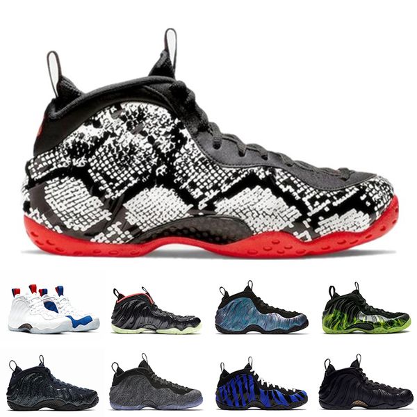 

snakeskin penny hardaway men basketball shoes foam one tech fleece og royal metallic red silver mens trainers sports sneakers 7-13