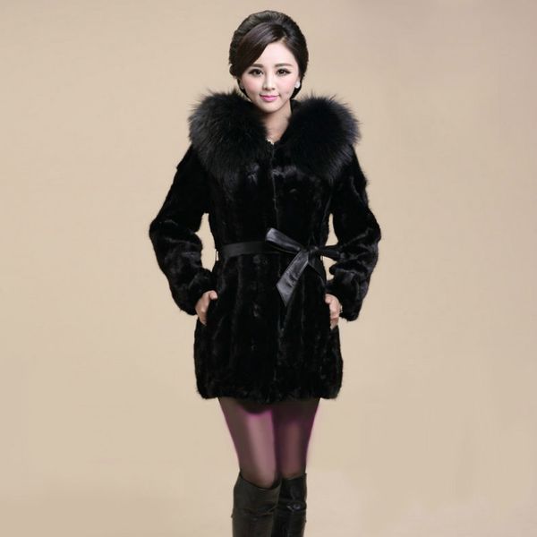 

tuhao 5xl 4xl plus size office ladies slim thick warm faux fur coat 2018 women long sleeve female coats large leisure coat lq268, Black