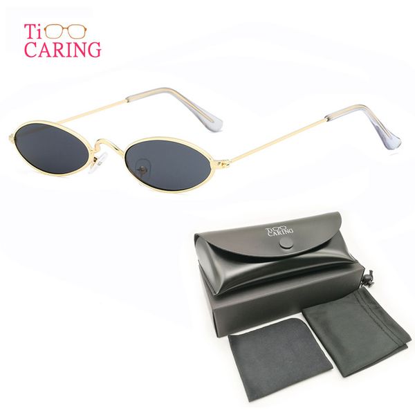 

2019 Small oval Sunglasses For Men uvlaik retro metal Frame sunglasses