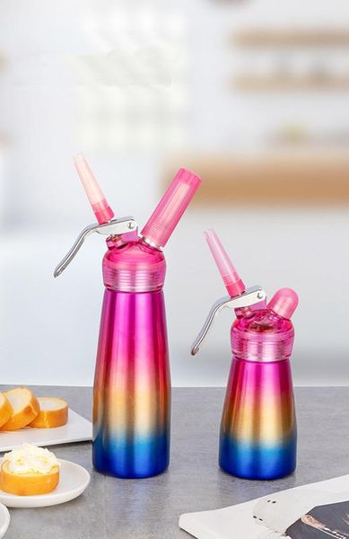 

250ml cream gun aluminum cream foamer stainless steel creams enamel vase nitrogen siphon bottle cream making tools fa2982