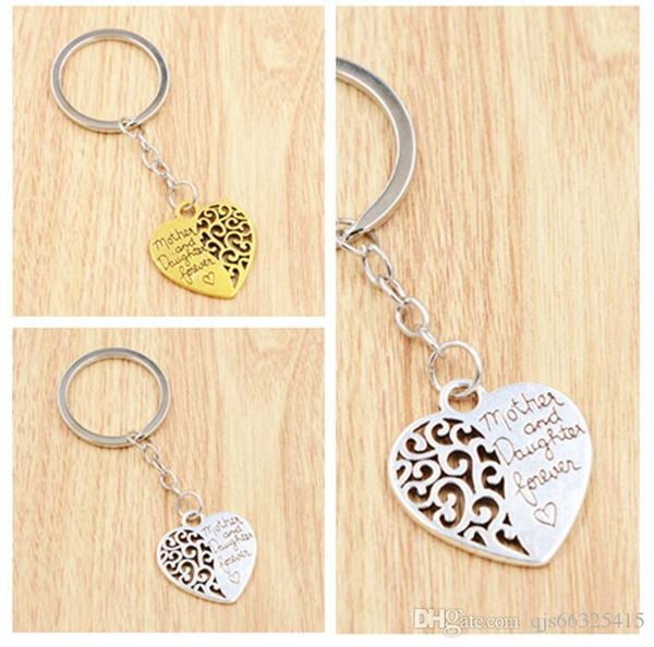 

simplepersonality hollow love heart keychain fashion handbag pendant key holder charm cute car key ring for women gifts, Slivery;golden