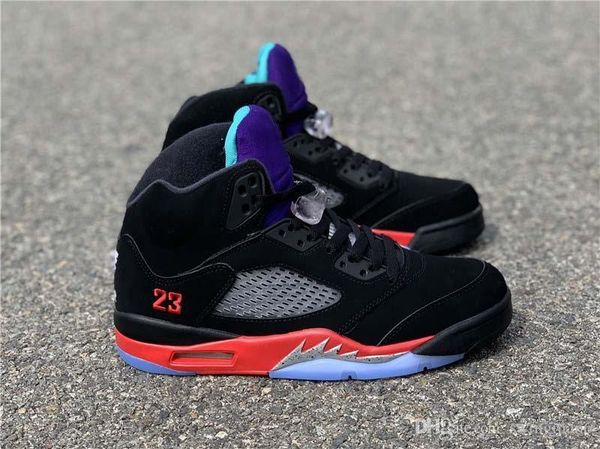 

2020 air authentic 5 3 basketball shoes retro black emerald fire red man sports sneakers cz1786-001 with box