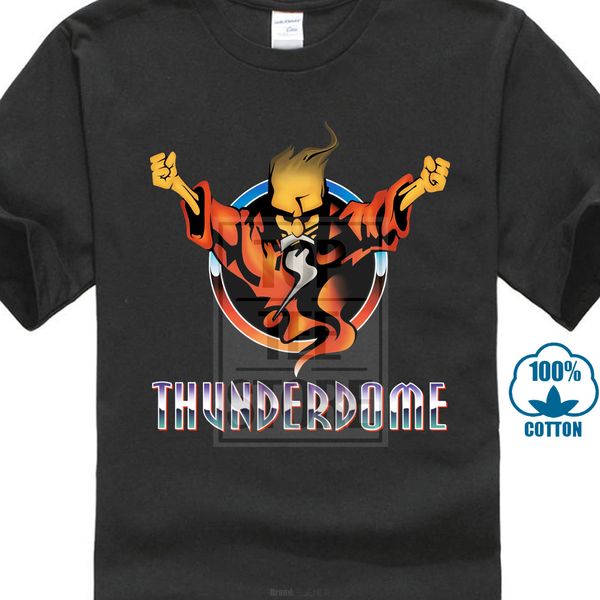 

thunderdome hardcore techno and gabber music t shirt men music tee usa size s 3xl t-shirt loose brand, White;black