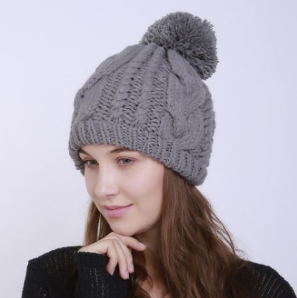 

new fashion winter hand-knitted wool caps brand designer solid color 8 word cross halloween knitting hats wholesales, Blue;gray