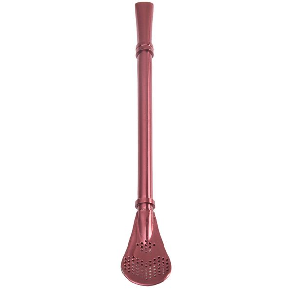 

stainless steel drinking straws spoon coffee shaker bar strainer tea filtered eco friendly party supply mixing cocktail