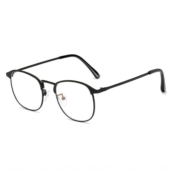 

2020 frame business stainless steel plain glasses 4 men's square frame optical glasses, Silver