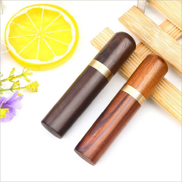 

sewing needle holder storage case natural wooden hand diy knitting craft needle tube