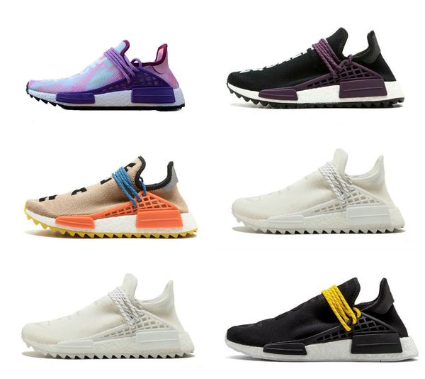 

2019 designer nmd human race pharrell williams men's & women's mc tie dye solar pack mother designer fashion sport shoes with box, Black