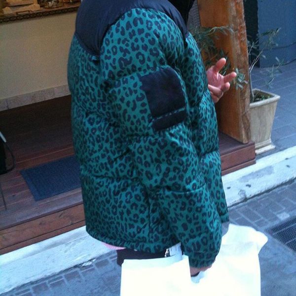 Fashion- SP cinza leopardo para baixo jaqueta cla newic anti-frio À prova de vento homens mulheres casal para baixo jaqueta hfxyyrf005