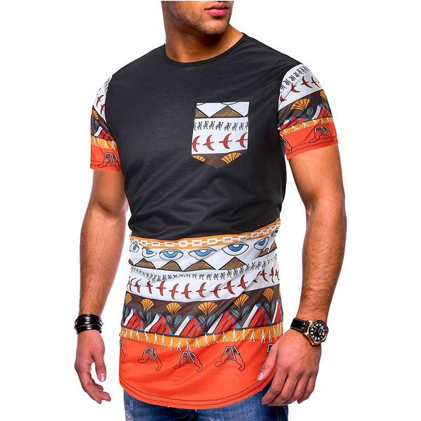 

мужской дизайнер дизайнер tshirts с коротким рукавом mulit печати моды нерегулярных hem mens тройники панели самцы одеждой, White;black