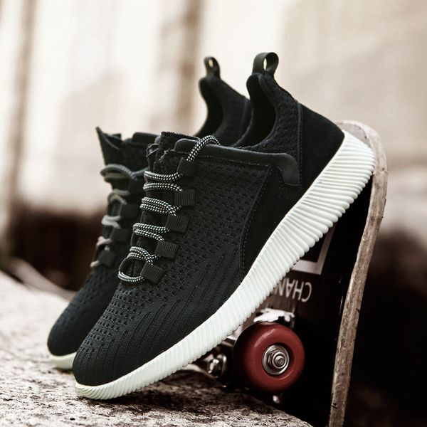 

dark red men casual shoes mesh breathable mens outdoor sneakers lace up comfortable light footware shoes