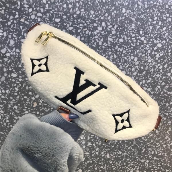 

19ss luxurious monogram fleece purse crossbody clutch bags fashion fanny pack shoulder ladies women mini bumbag outdoor handbag
