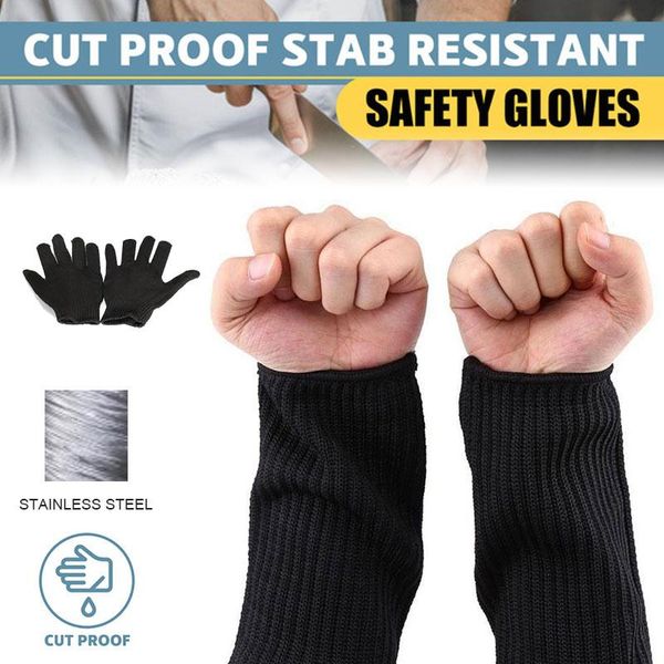

cut resistant gloves wear-resistant durable cutting tool cut-proof wrist electromechanical glass industry cookware, Black;gray