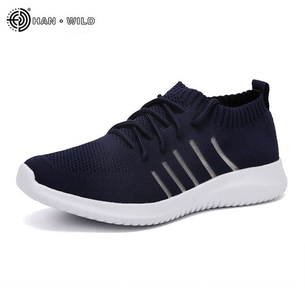

2019 new men casual shoes lace up air mesh men shoes lightweight comfortable breathable walking sneakers zapatos hombre, Black