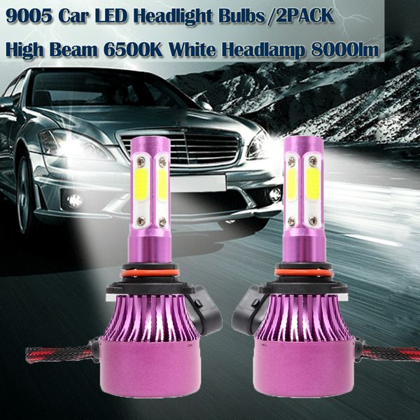 

2019 high brightness 9005 car led headlight bulbs high beam 6500k white headlamp 8000lm 4cob chips high-speed silent fan#p10