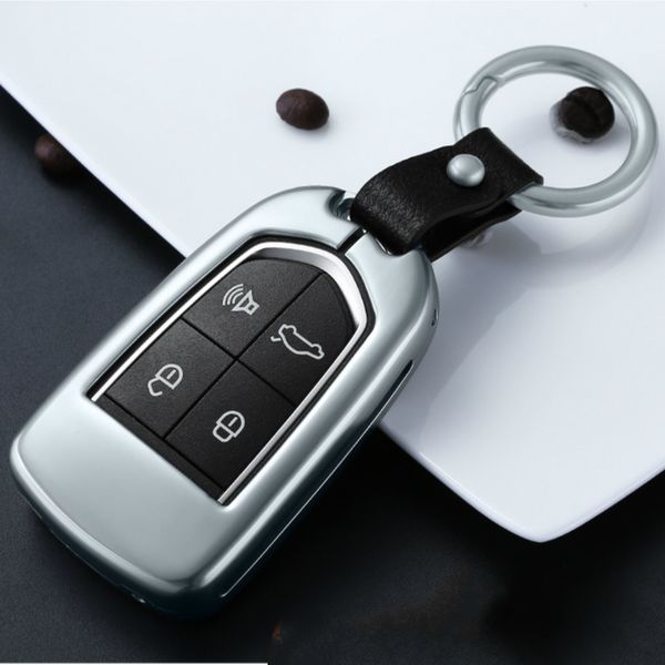 

car key shell protective cover case bag keyfob keychain aluminum alloy for borgward bx7 ts