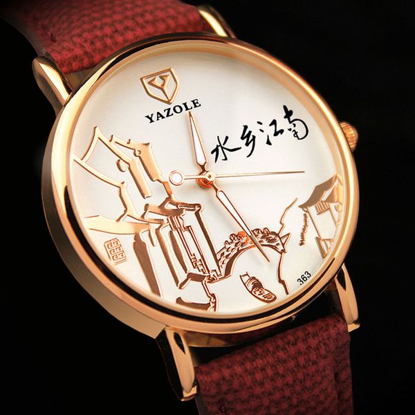 

new yazole women's watches fashion women watch quartz clock chinese style designer female mujer relogio, Slivery;brown