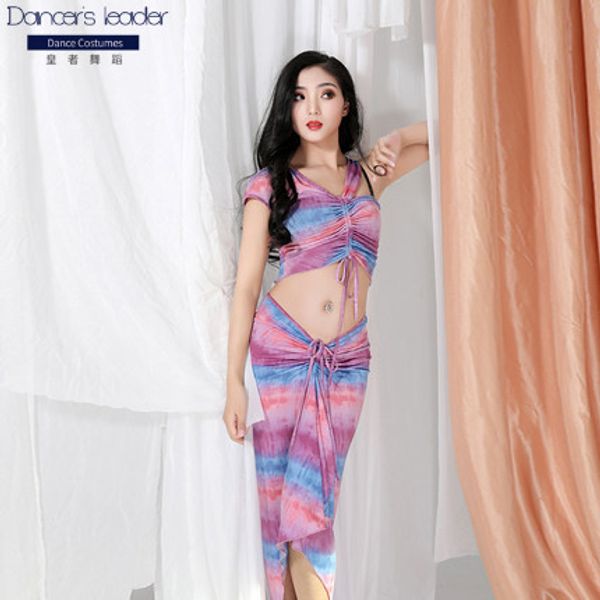 

2020 new summer belly dance costume female suit practice clothes beginner oriental dance costumes, Black;red
