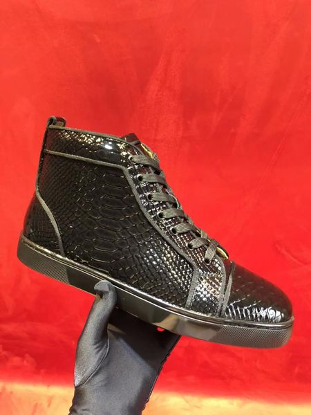 

designer shoes 19 men s shoes black shiny rubber leather high casual retro fashion boots lovers shoes red bottoms