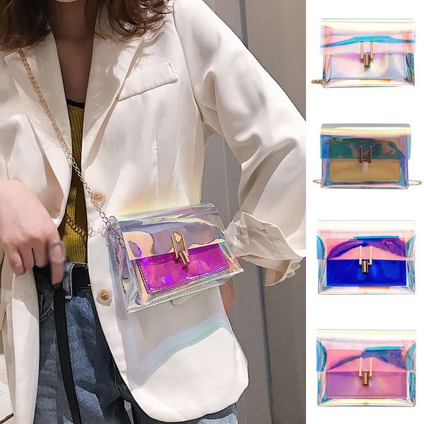 

женская мода прозрачный crossbody сумки посыльного корейской версии сумки на ремне, пляж сумка тас wanita # 20