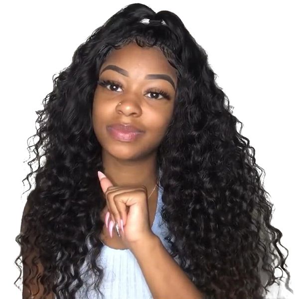 

glueless malaysian curly weave human hair wigs water wave full lace human hair wigs with baby hair malaysian water wave full lace wigs, Black;brown