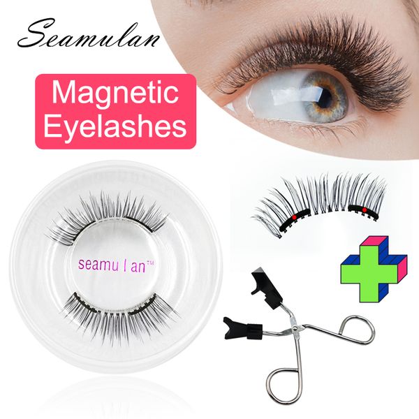 

magnetic eyelashes with 2 magnets 3d false lashes natural for mink eyelashes extension long reusable faux cils magnetique soft