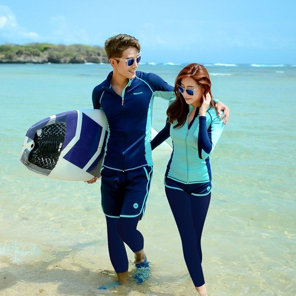 

swim diving zipper split long-sleeved trousers swimming diving suit couple jellyfish suit, White;black